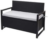PROREGAL&reg; Gartenbank Poly-Rattan 2er/3er Sitzbank Truhenbank Breite 117cm/164cm