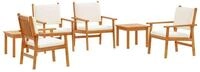 vidaXL Loungesofa Gartensofa-set 6 pcs Braun Massivholz, 6 Teile