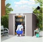 Outsunny Ger&auml;tehaus mit Pultdach, Abschlie&szlig;barer Doppelschiebet&uuml;r,...