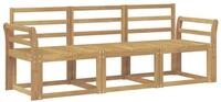 vidaXL Gartenlounge-Set Outdoor-Sofagarnitur 3 pcs Wei&szlig; 194 x 63 x 73 cm,...
