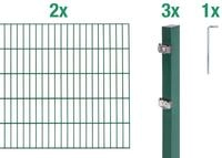 Alberts Doppelstabmattenzaun Grundset, (Set), H&ouml;he: 80-200 cm, Gesamtl&auml;nge:...