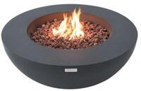 ELEMENTI Feuerstelle Gas "Lunar" in Beton-Optik, (Set inkl. Zubeh&ouml;r, 8-St), aus