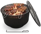 relaxdays Feuerschale mit Grillrost