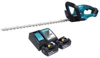 Makita Akku-Heckenschere DUH 607 RG2 Akku Heckenschere 18V 60 cm + 2x Akku 6,0...