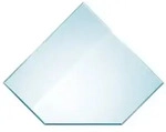 Raik Bodenschutzplatte raik Kamin Glasplatte Diamant 2 mit Facette