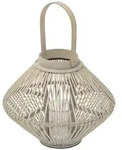 ECD Germany Kerzenlaterne Boho Bambus Laterne Windlicht Holzfarbe Gartenlaterne