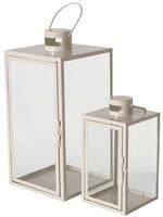 BOLTZE GRUPPE GmbH Kerzenlaterne Laterne aus Metall ARANIA, beige, 2er-Set (Laterne)