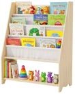 relaxdays Kinderregal B&uuml;cherregal Kinder 4 Stofftaschen, B