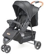 Babytrold Kinder-Buggy Easy Go Buggy Schwarz, verstellbar, bis 22 kg, mit Netz &