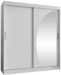 MIRJAN24 Kleiderschrank Wika 180 cm (mit zwei Schiebet&uuml;ren) Frontspiegel, zwei
