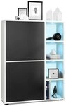 Vladon Highboard Cuba (Anrichte mit 2 T&uuml;ren, und 4 offene F&auml;cher inkl. RGB LED