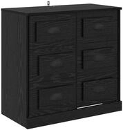vidaXL Sideboard Sideboard Schwarz Eichen-Optik 70 x 35,5 x 67,5 cm (1 St)