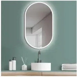 HOKO Badspiegel Oval Spiegel Schwarz Gold Wei&szlig; Badezimmer Spiegel mit Licht,