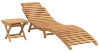vidaXL Gartenliege Sonnenliege 2 pcs Braun 198 x 55 x 58,5 cm Massivholz, 2 St.