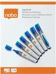 NOBO Whiteboard Marker Boardmarker Liquid Ink Rundspitze VE=10 St&uuml;ck blau