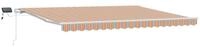 vidaXL Markise Ausziehbare Markise Mehrfarbig 450 x 350 cm Stoff und Aluminium...