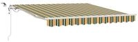 vidaXL Markise Markisenstoff Gr&uuml;n und Gelb 350 x 250 cm Polyester (1-St)