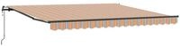 vidaXL Markise Ausziehbare Markise Mehrfarbig 400 x 350 cm Stoff und Aluminium...