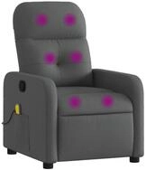 vidaXL Sessel Massage-Relaxsessel, Stoff, Dunkelgrau (1-St)