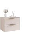 Lookway Nachttisch LINA 2S Kaschmir mit Schubladen und LED-Beleuchtung (1x