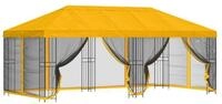 vidaXL Partyzelt Pavillon mit Seitenw&auml;nden 6 x 3 m Gelb Polyester und Stahl 190