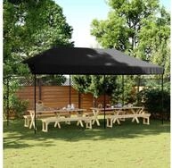 vidaXL Angelzelt, Partyzelt Faltbar Pop-Up Schwarz 580x292x315 cm