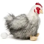 Uni-Toys Kuscheltier Henne, sitzend - ohne/mit Ei - 25 cm (H&ouml;he) - Pl&uuml;schtier, zu