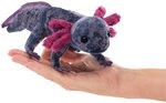 Folkmanis Handpuppen Kuscheltier Axolotl schwarz/pink 20cm