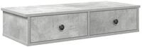 vidaXL Regal Wandregal mit Schubladen Betongrau 80x31x17 cm Holzwerkstoff,...