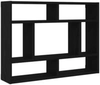vidaXL Regal Wandregal Schwarze Eiche 75 x 16 x 55 cm Holzwerkstoff, 1-tlg.