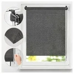 Seitenzugrollo Uni Klemmrollo Lichtschutz mit Bohren/ohne Bohren Klemmfix Rollo,