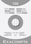 EXACOMPTA Karteikarten 10x Karteikarten A7 kariert, Faltschachtel mit 100...