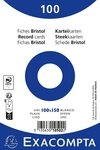 EXACOMPTA Karteikarten 20x Karteikarten 100x150 blanco wei&szlig; 100St - Wei&szlig; -...