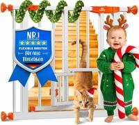 KESSER T&uuml;rschutzgitter, Absperrgitter zum Klemmen mit Katzenklappe