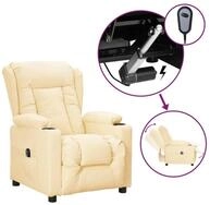 vidaXL Relaxsessel, Relaxsessel Elektrisch Creme Kunstleder