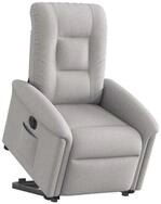 vidaXL Sessel Relaxsessel mit Aufstehhilfe Elektrisch Wolkengrau Stoff (1-St)