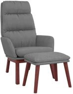 vidaXL Sessel Relaxsessel mit Hocker Hellgrau Stoff (1-St)