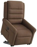 vidaXL Sessel Relaxsessel mit Aufstehhilfe Elektrisch Braun Stoff (1-St)