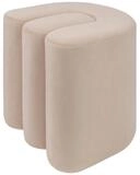Atmosphera Cr&eacute;ateur d'int&eacute;rieur Polsterhocker Gepolsterter beiger Pouf BOLAN (1