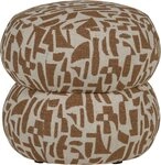WOOOD Hocker Anic mit Sunny-Gewebtem Bezug, B 43 x T 43 x H 40 cm, Sehr hohe
