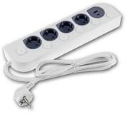 ChiliTec Steckdose 4-fach Steckdosenleiste, USB-A / C, Einzelschaltun