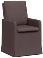 vidaXL Esszimmerstuhl Esszimmerst&uuml;hle 2 pcs Dunkelbraun 57 x 67 x 98 cm Stoff...