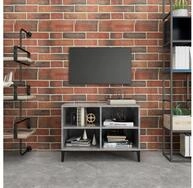 vidaXL TV-Schrank TV-Board mit Metallbeinen Betongrau 69,5x30x50 cm