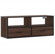 vidaXL TV-Schrank TV-Schrank Braun Eiche 100x31x39,5 cm Holzwerkstoff und Metall