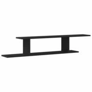 vidaXL Regal Wandmontiertes TV Regal Schwarz Eichen-Optik 125 x 18 x 23 cm,...