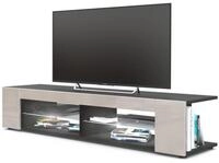 Vladon Lowboard Movie (TV-Kommode, mit 4 offenen F&auml;chern und Zierleisten),...