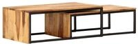 vidaXL Couchtisch Satztische 2 Stk. Massivholz (2-St)