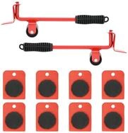 vidaXL Stuhlrolle M&ouml;belrollen 8 St&uuml;ck mit Hebern Rot 9,8x7,5x3 cm 150 kg,...