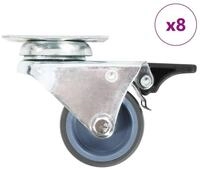 vidaXL Schwerlastrolle Doppel-Lenkrollen 8 Stk. 50 mm, (8-St)