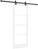 vidaXL Haust&uuml;r Schiebet&uuml;r ORKDAL Wei&szlig; und Schwarz 83 x 202 cm (1-St)
